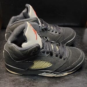 Nike Air Jordan 5 Retro Black Metallic 2016 Size 1